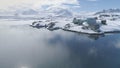 Antarctic vernadsky station epic aerial view