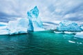 Antarctica beautiful cold landscape with icebergs, epic scenery