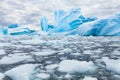 Antarctica beautiful landscape, blue icebergs Royalty Free Stock Photo
