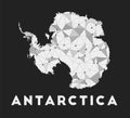 Antarctica - communication network map of country.