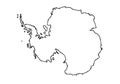 Antarctica continent shape vector illustration