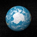 Antarctica on earth - 3D render