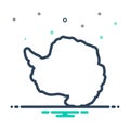 Mix icon for Antarctica, ice berg and sea Royalty Free Stock Photo