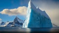 Antarctica Island Worlds: Captivating Photo Of Giant Iceberg Cliff Royalty Free Stock Photo