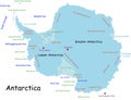 Antarctica map Royalty Free Stock Photo