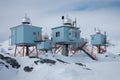 Antarctica science station icy image generative AI