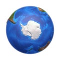Antarctica from space, with high bump effect