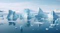 antarctica tabular icebergs landscape