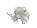 Antarctica On White Background