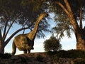 Antarctosaurus dinosaur - 3D render Royalty Free Stock Photo