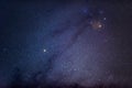 Antares and dark matter near the center of galactic Royalty Free Stock Photo