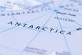 Antartica on a map Royalty Free Stock Photo