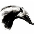 Minimalist Anteater Head Silhouette Drawing In Single Pencil Stroke Royalty Free Stock Photo