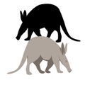 Anteater vector illustration style Flat silhouette