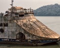 antediluvian steamer on the coast of the Arabian sea Royalty Free Stock Photo