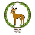 African animals cartoon Royalty Free Stock Photo