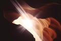 Antelope Canyon - abstract background. Travel and nature concept. Neural network AI generated