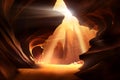 Antelope Canyon - abstract background. Travel and nature concept. Neural network AI generated