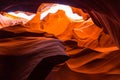 Antelope Canyon, Arizona, perspective scenery in autumn Royalty Free Stock Photo