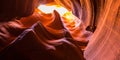 Antelope Canyon, Arizona, perspective scenery in autumn Royalty Free Stock Photo