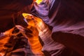 Antelope Canyon, Arizona, perspective scenery in autumn Royalty Free Stock Photo