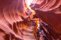 Antelope Canyon, Arizona, perspective scenery in autumn Royalty Free Stock Photo