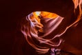 Antelope Canyon, Arizona, perspective scenery in autumn Royalty Free Stock Photo