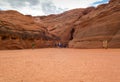 Tourists visiting Upper Antelope Canyon in Arizona