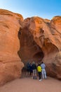 Tourists visiting Upper Antelope Canyon in Arizona