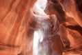 Antelope Canyon is Considered to be the Most-Photographed Sandstone Slot Canyons in Arizona. Orange Colors Feature in Many Wonder Royalty Free Stock Photo