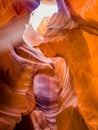 Antelope Canyon slot canyon in American Southwest. Navajo land Page Arizona. Royalty Free Stock Photo