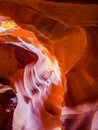 Antelope Canyon slot canyon in American Southwest. Navajo land Page Arizona. Royalty Free Stock Photo