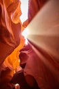 Antelope Canyon Sunbeam, Sandstone Walls, Mystical Light