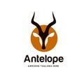 Antelope head logo vector Royalty Free Stock Photo