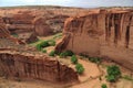 Canyon de Chelly National Monument, Antelope Pueblo Ruin in Deep Canyon del Muerto, Desert Southwest, Arizona, USA Royalty Free Stock Photo