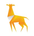 Antelope origami in polygonal style. Triangle vector illustration of animal for use as a print on t-shirt and poster