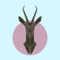 Antelope in polygonal style.