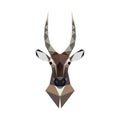 Antelope portrait. Polygonal style.