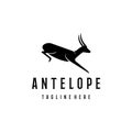 Antelope run logo vector design Royalty Free Stock Photo