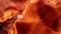 Navajo Upper Antelope slot canyon in Arizona at high noon Royalty Free Stock Photo