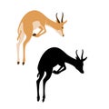 Antelope vector illustration style Flat