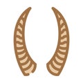 antelope wildlife animal color icon vector illustration Royalty Free Stock Photo