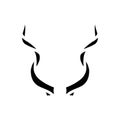 antelope wildlife animal glyph icon vector illustration Royalty Free Stock Photo