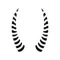 antelope wildlife animal glyph icon vector illustration Royalty Free Stock Photo