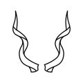 antelope wildlife animal line icon vector illustration Royalty Free Stock Photo