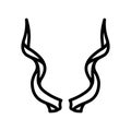 antelope wildlife animal line icon vector illustration Royalty Free Stock Photo