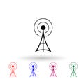 Antena multi color icon. Simple glyph, flat vector of media icons for ui and ux, website or mobile application Royalty Free Stock Photo