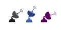 antena satelit illustration white backgroud icon Royalty Free Stock Photo