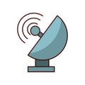 antena satellite isolated icon Royalty Free Stock Photo