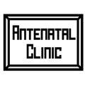 ANTENATAL CLINIC stamp on white isolated